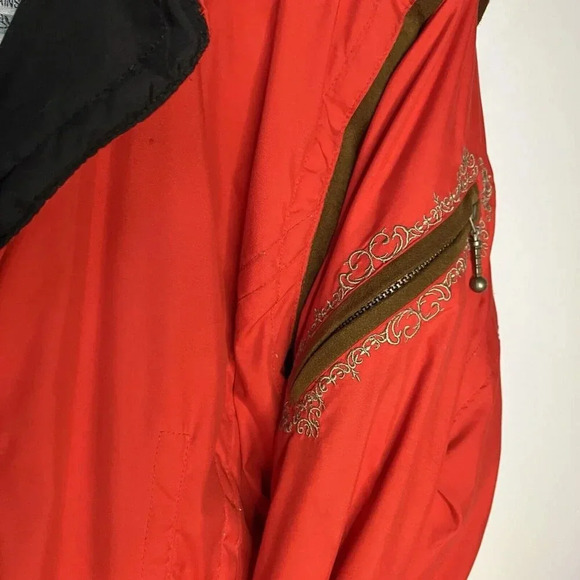 Obermeyer Wellington Red Cropped Ski Snowboarding Nordic Hooded Jacket Womens 8 - Picture 5 of 10